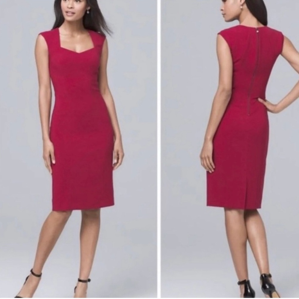 [NWOT] White House Black Market Women’s Empress Red Sheath Dress - Size 0.